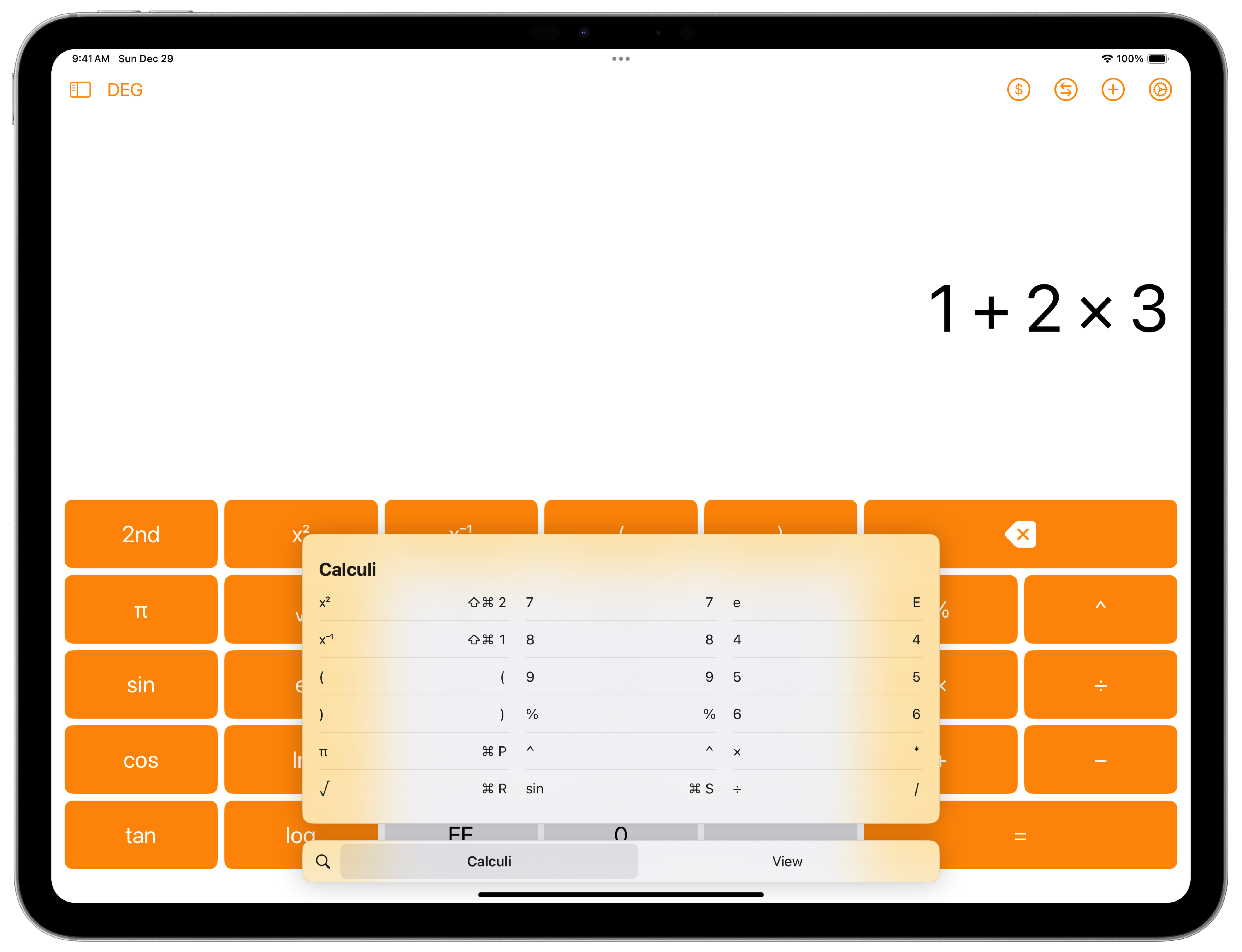 Calculi's Multitasking and Keyboard Shortcuts on iPad